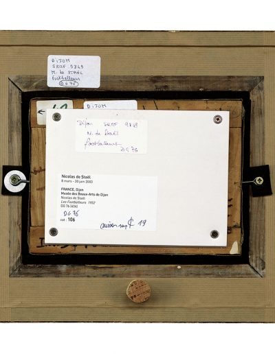 Philippe Gronon Verso n°30, les Footballeurs, par Nicolas de Staël, collection du musée des Beaux-arts de Dijon, 2009, photographie analogique couleur, épreuve numérique pigmentaire, 38x43,5 cm.