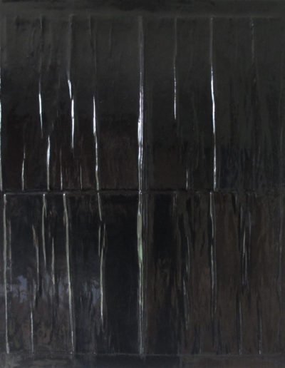 Roland Weber 1980 noir 603 huile sur toile 55 x 46 cm. Signature au dos, réf Я701