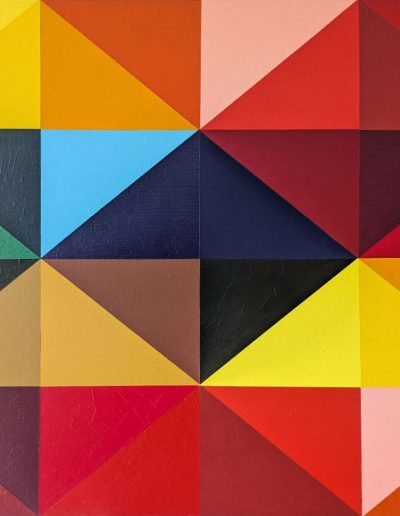 Roland Weber 1986 les fannions, ordinaire de la couleur, gamme t 836 (rouge brillant foncé) acrylique sur toile 100 x 81cm. Signature au dos